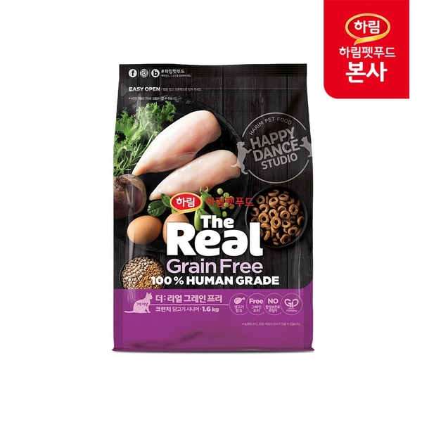 더리얼 캣 그레인프리 크런치 닭고기 시니어 1.6kg