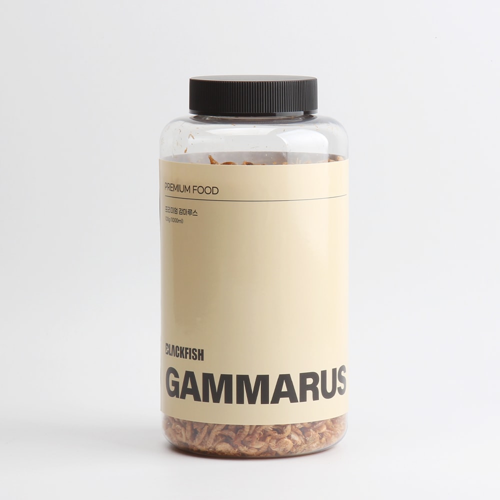 오늘의집 블랙피쉬 감마루스 1000ml 거북이 수생 자라 테라핀 사료 밥 먹이 천연 건조새우 대용량