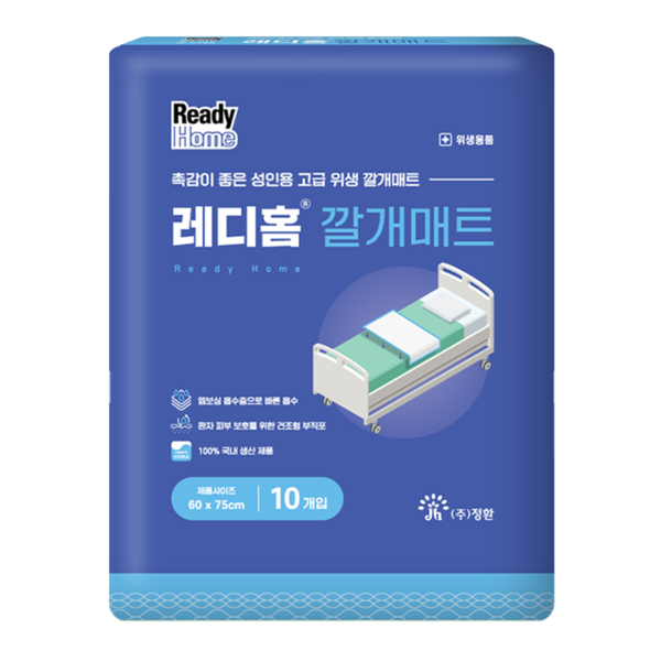 위생 깔개매트 환자용 안심 위생패드 60x75(일반), 10개입, 1팩