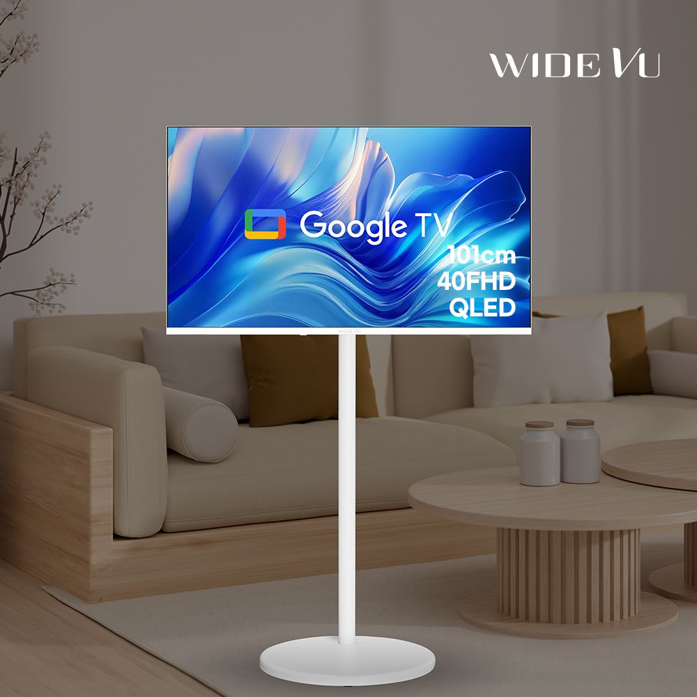 오늘의집 화이트에디션 구글스마트 101cm(40인치)FHD QLED TV 와이드무빙뷰 삼탠바이미가능