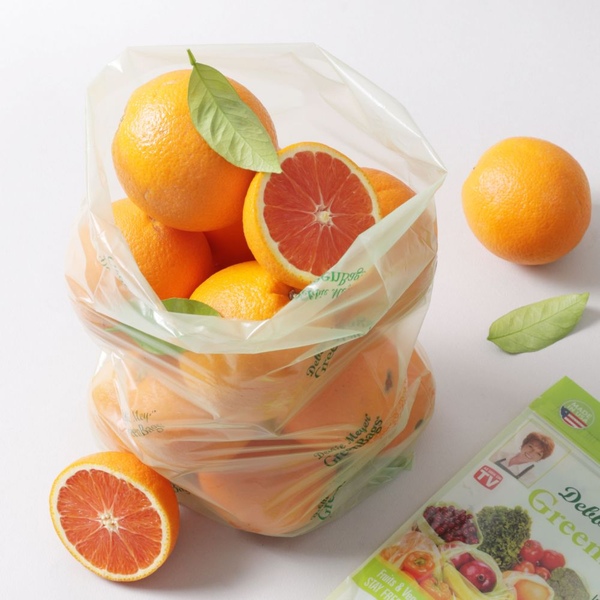 그린백 밀폐용기 과일 야채 신선보관 비닐백 M사이즈 2L 5p