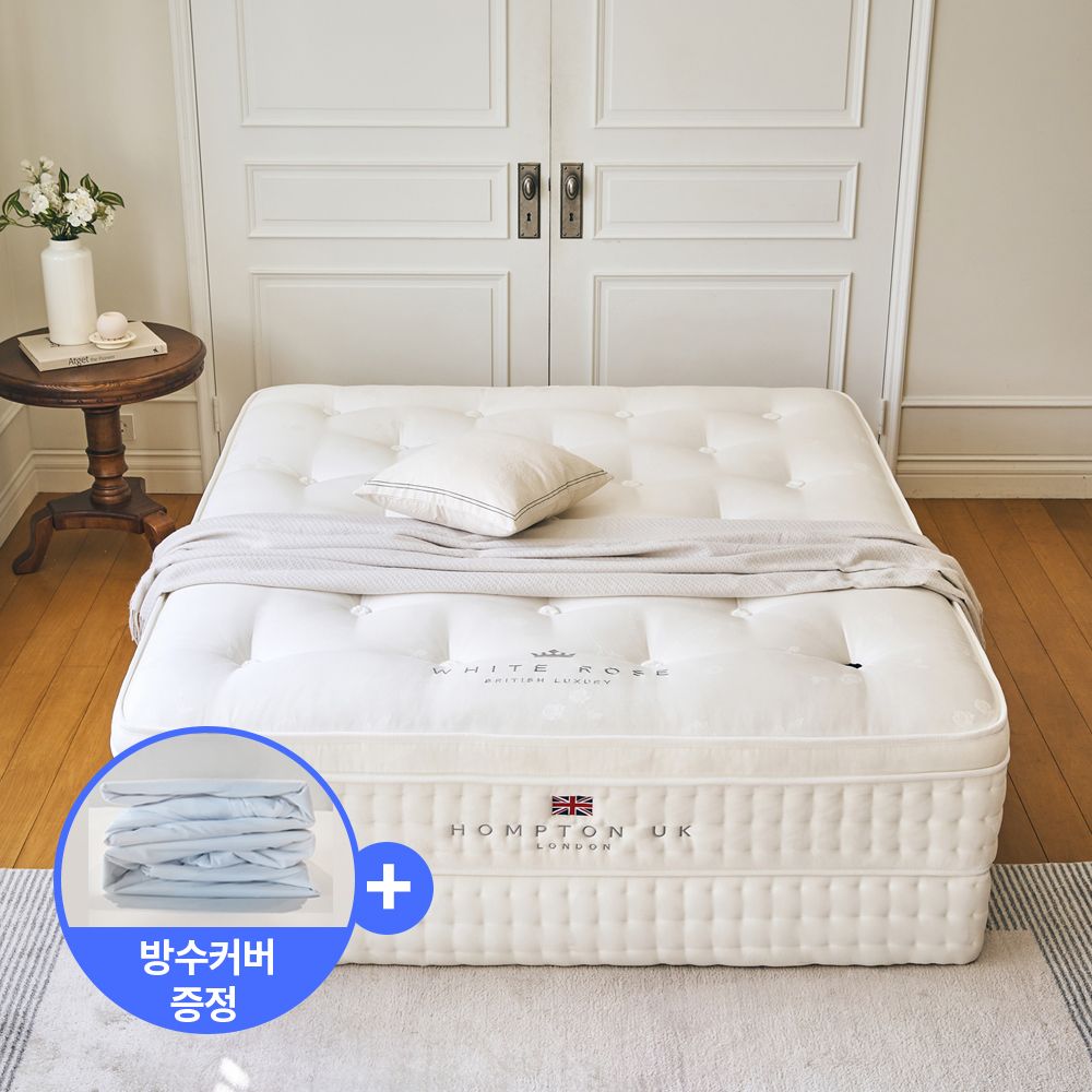 오늘의집 홈튼유케이 화이트로즈 500 영국 프리미엄 침대 매트리스 S/SS/Q/K/LK