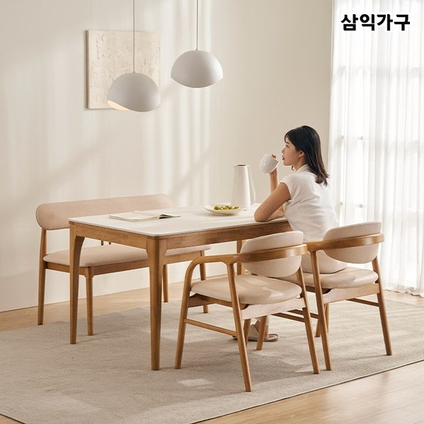 더우디 포세린 통세라믹 4인 식탁 세트 시리즈(1400/1600)
