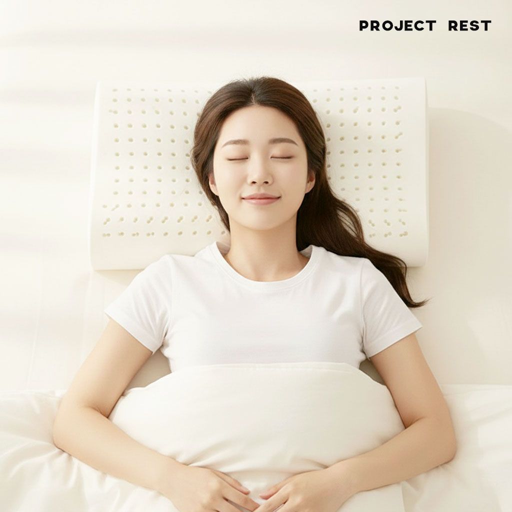 프로젝트쉼 1+1 천연 라텍스 경추 기능성 숙면베개 4size