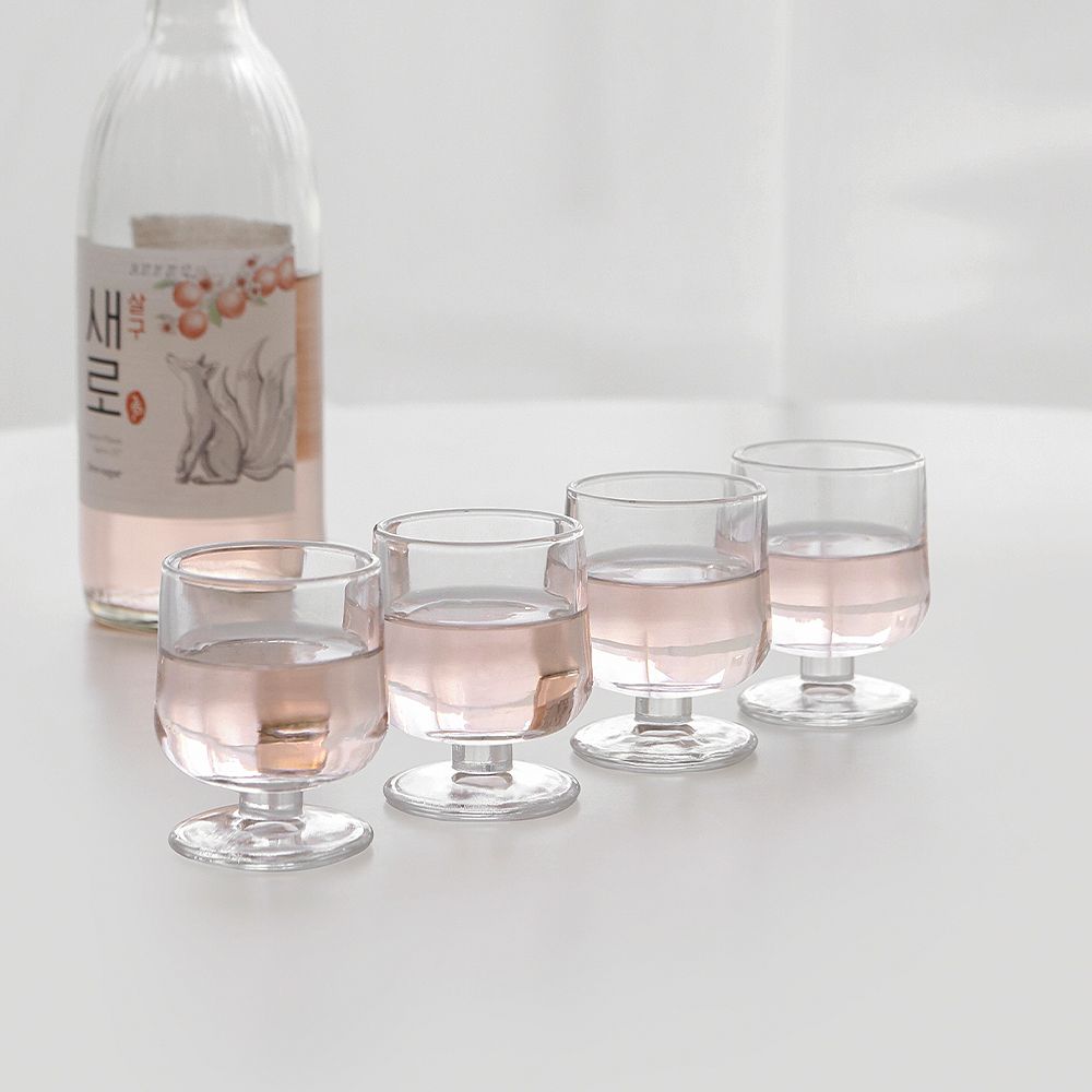 오늘의집 데이즈룸 스퀘어핏 고블렛 소주잔 4P세트 50ml