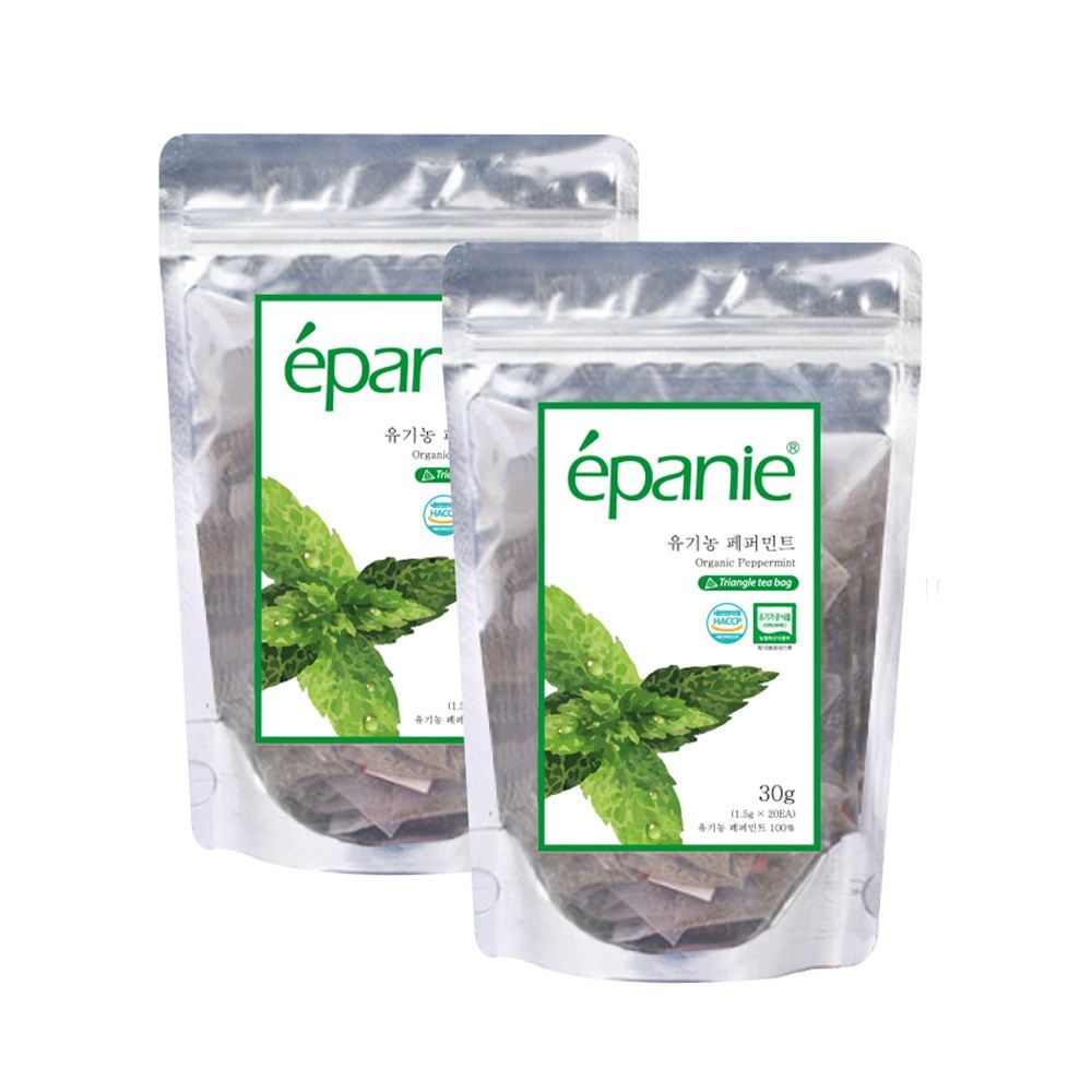 코코비아 에빠니 유기농 페퍼민트차 허브차 100티백 1.5g 허브티 삼각티백
