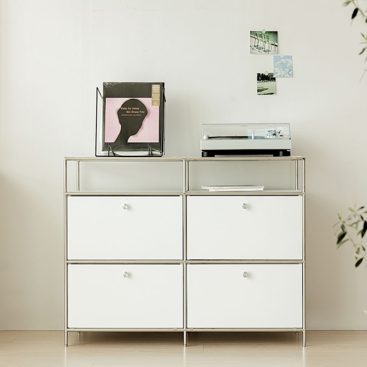 [오늘의집] 레이아웃 스튜디오 레이어 미드센츄리 모듈 철제 선반 협탁 수납장 서랍형 400/600/800/1200