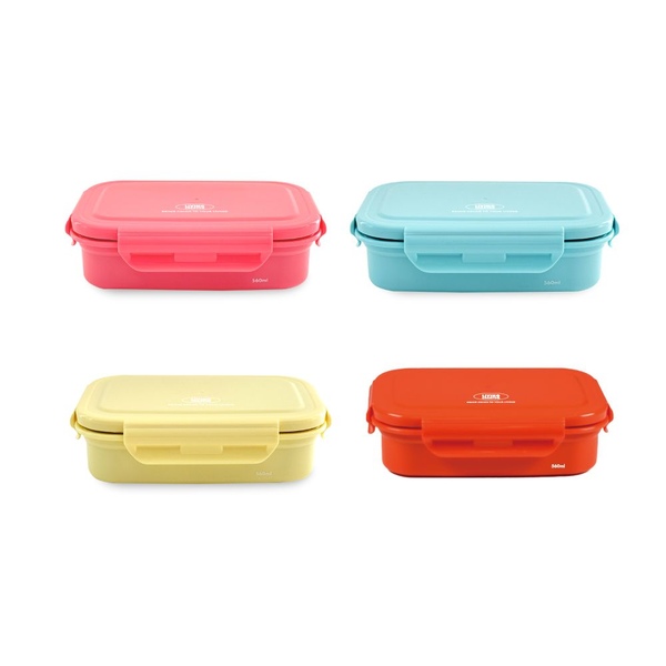 지켜텐 컬러스텐용기 560ml (4color) 런치박스 도시락 밀폐용기