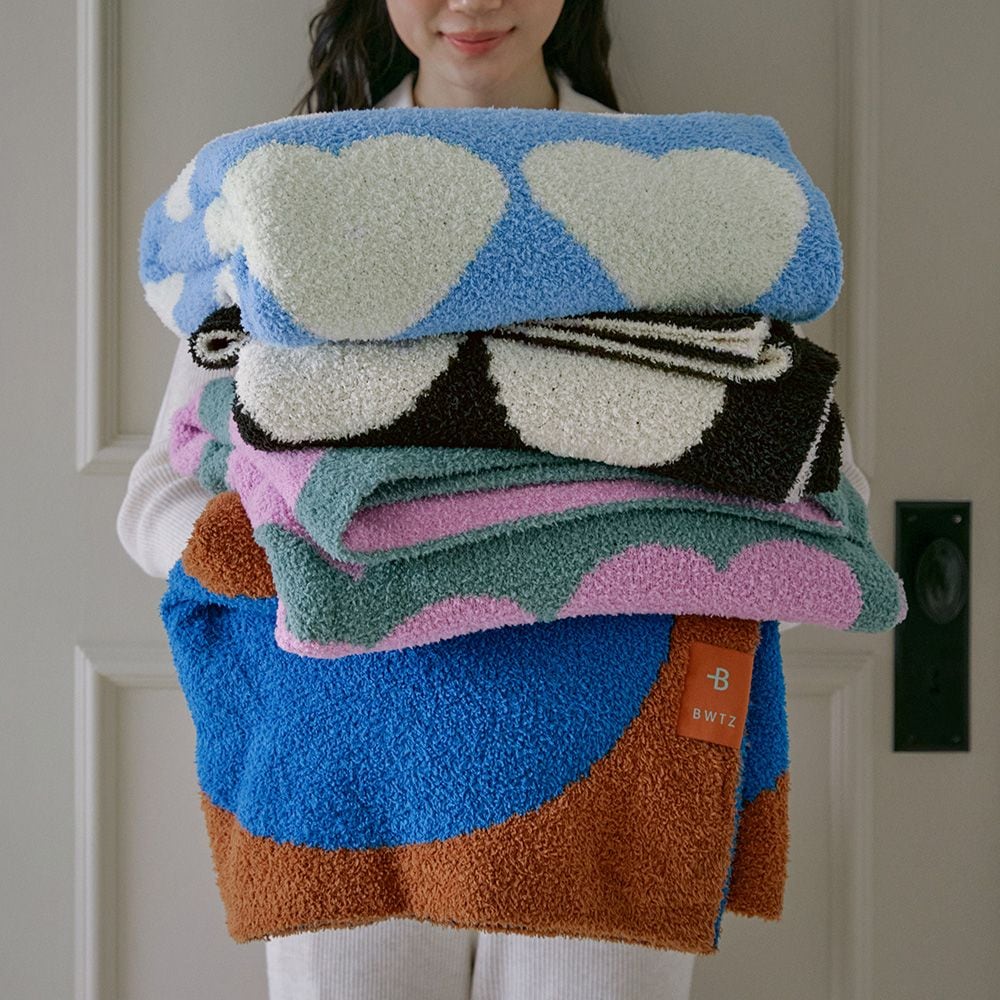 BOWELL BWTZ ニット ブランケット［4種・2サイズ］ グリーン ブルー