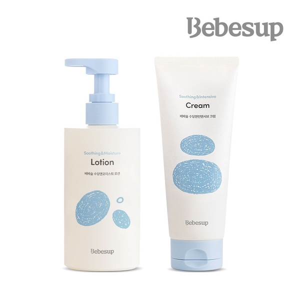 베베숲 유아 수딩앤모이스처 고보습 로션 300ml 1+ 크림 200ml 세트