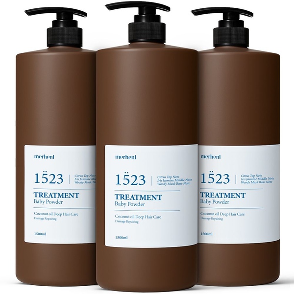 1+1+1 메르헨트 코코넛 대용량 트리트먼트 1500ml 베이비파우더 미용실 단백질 헤어팩