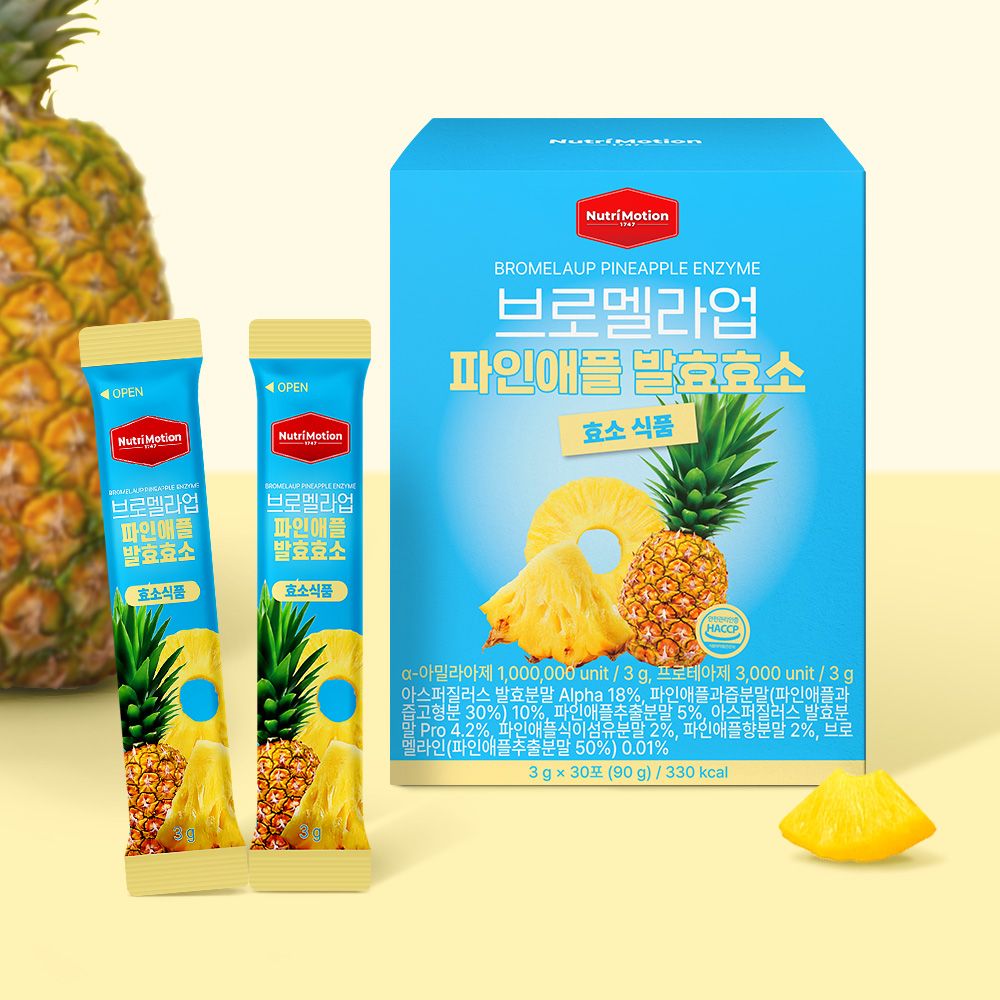 뉴트리모션 브로멜라업 파인애플 발효 효소 (30포)