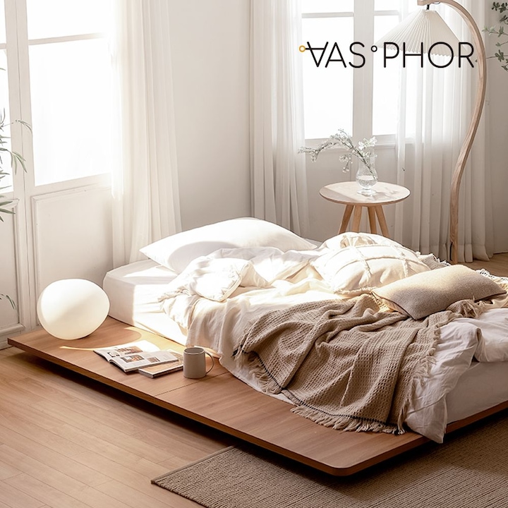 [오늘의집] 바스포르 [오늘의집 단독] 로우슬립 저상형 침대 프레임 MS/S/SS/D/Q/K/LK(높이선택가능)