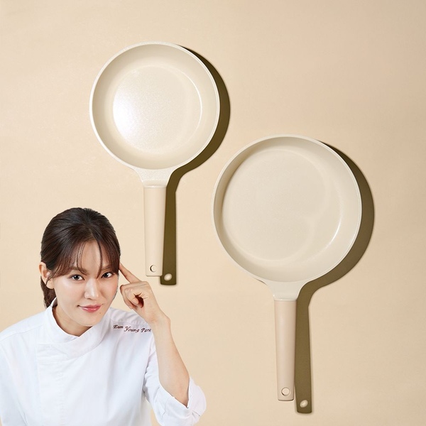 [10%쿠폰+7%카카오] 국내생산 인덕션 세라믹 프라이팬 24cm 베이지