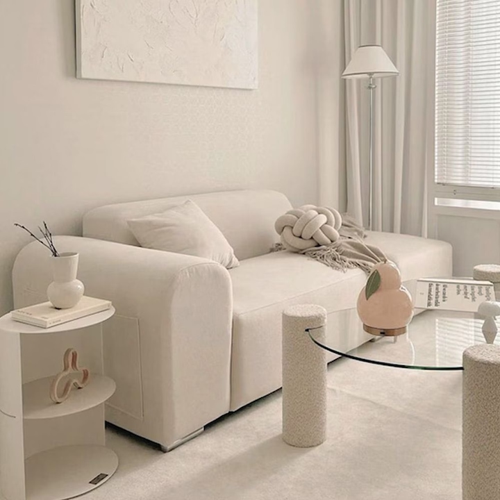 [오늘의집] 바오트가구 쿠폰가 98,800원 / 앤고 아쿠아텍스 2인용 패브릭 소파 (쿠션증정)