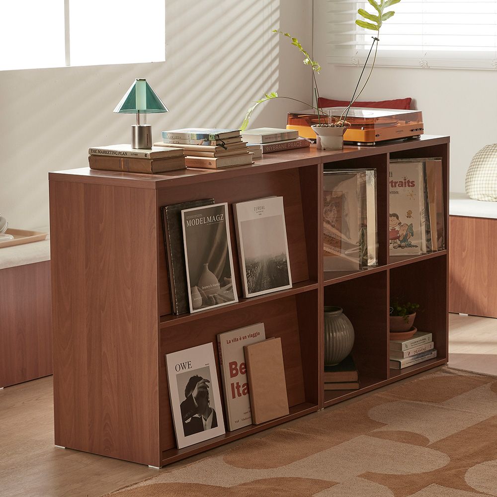 TROUVE Gamgak 両面収納ブックシェルフ 80cm［3色］ ブラウン ライト