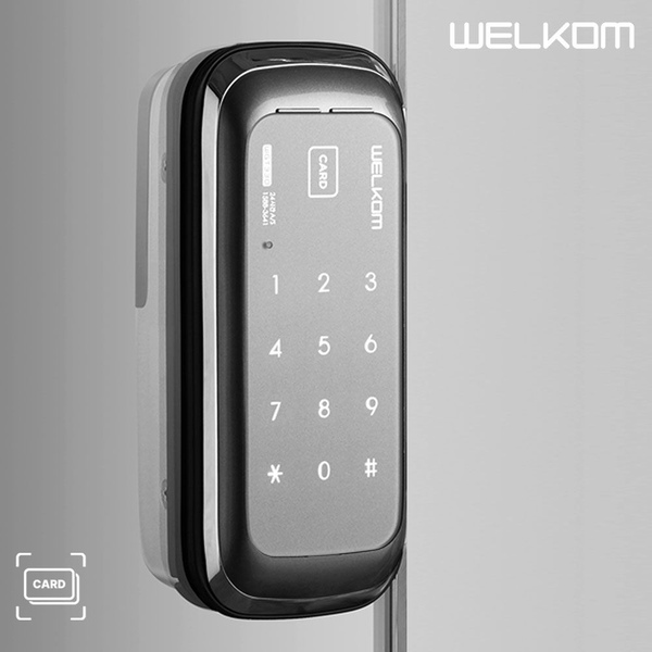 클립형 유리문도어락 WGT330 / 비밀번호+카드키 (자가설치)
