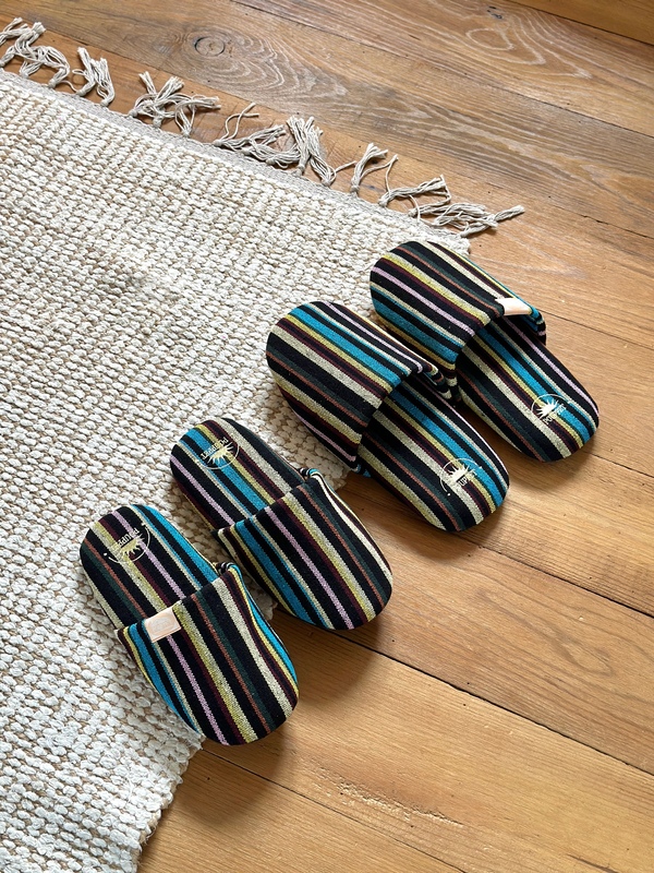 Bohemian Room Shoes - Black (2 Size) 룸슈즈 실내화