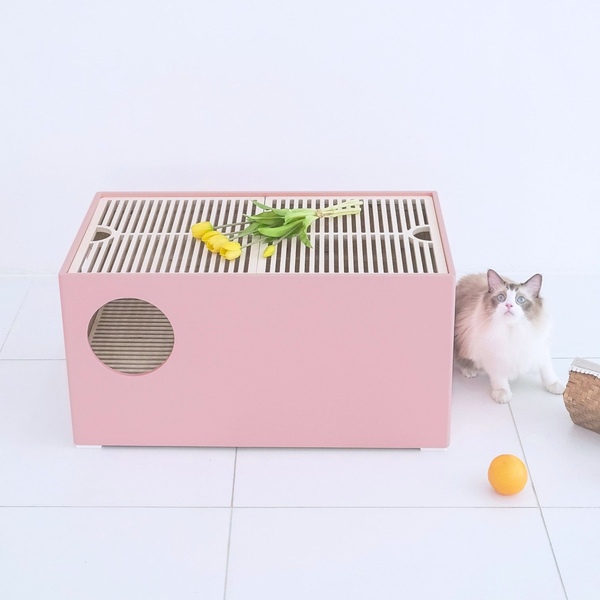 캣돌 피치 part2 고양이 원목 화장실 4colors