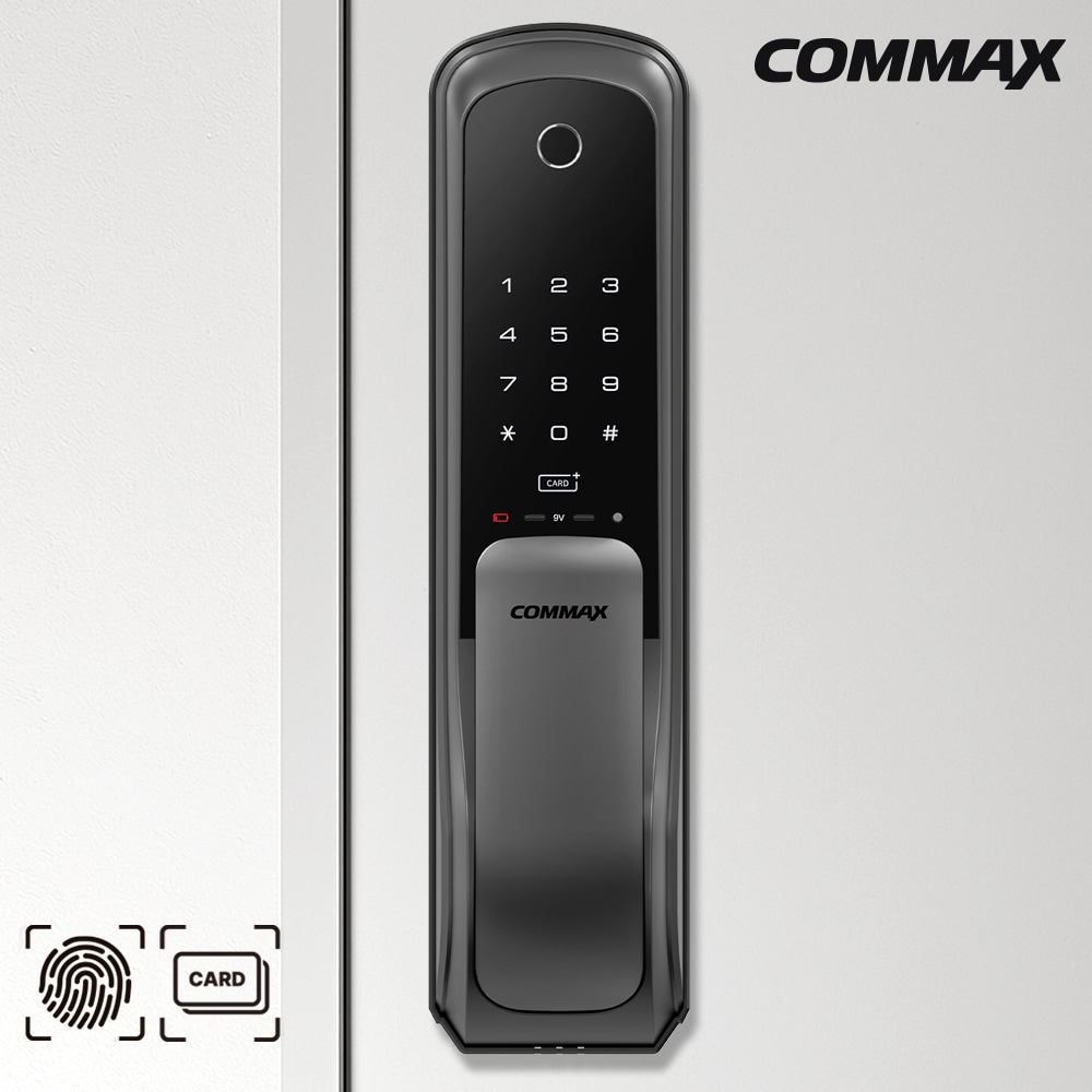 코맥스 CDL-615P 지문인식 무타공 푸시풀 도어락