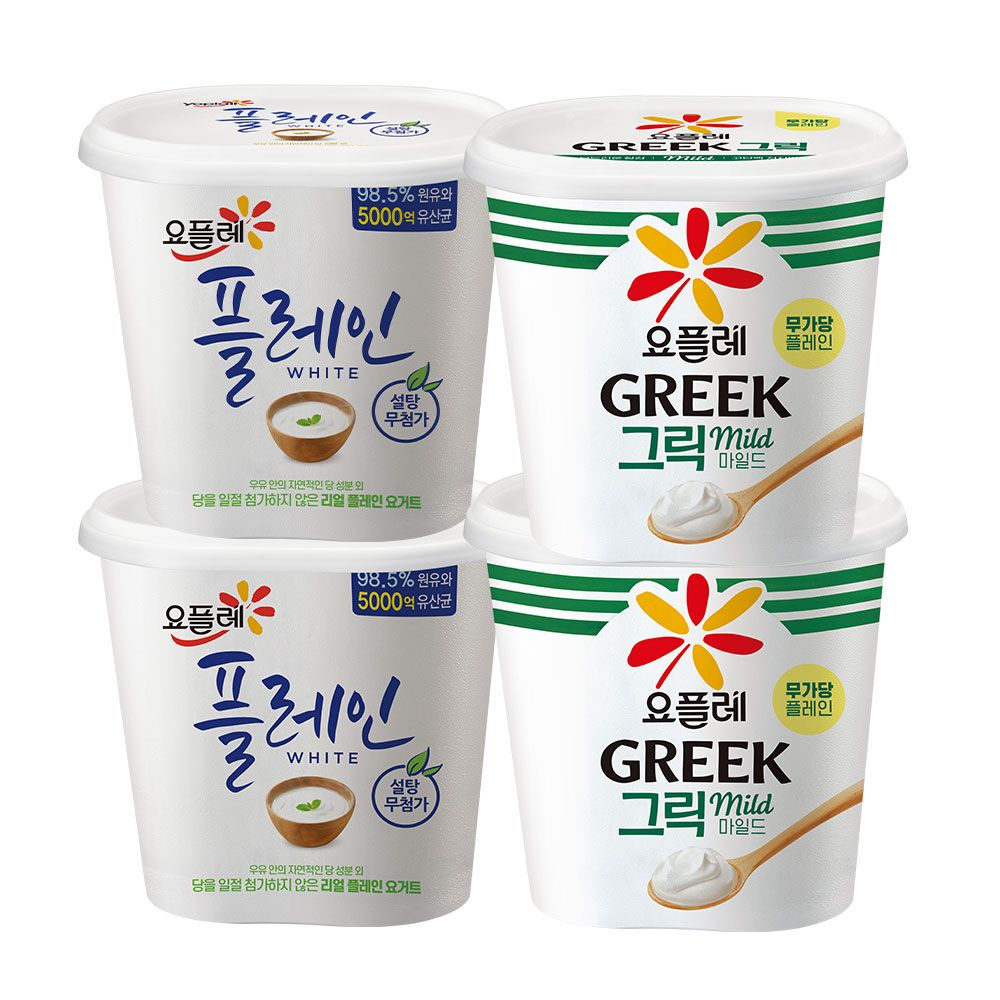 요플레 플레인 화이트 900g 2개 + 그릭요거트 마일드 900g 2개 가격 추이 빙그레 요플레 플레인 화이트 900g 2개 + 그릭요거트 마일드 900g 2개 - 최저가 23,023원