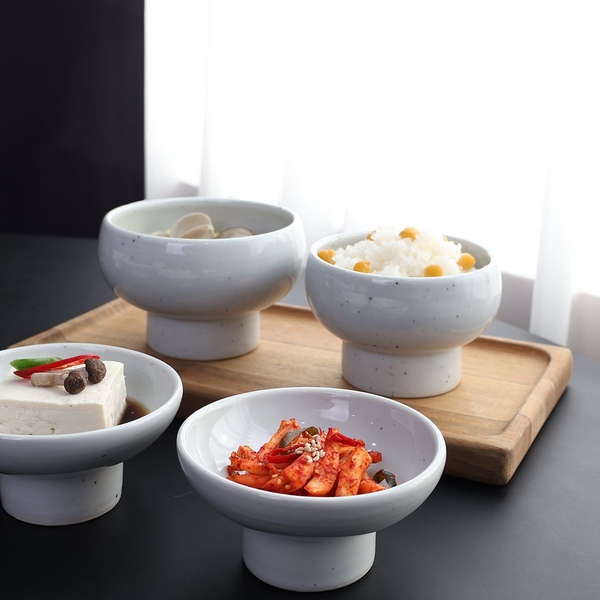 [오늘의집 단독] 1+1 핸드메이드 분청 고백자 그릇 주발 공기1p+국 대접1p (총2p)