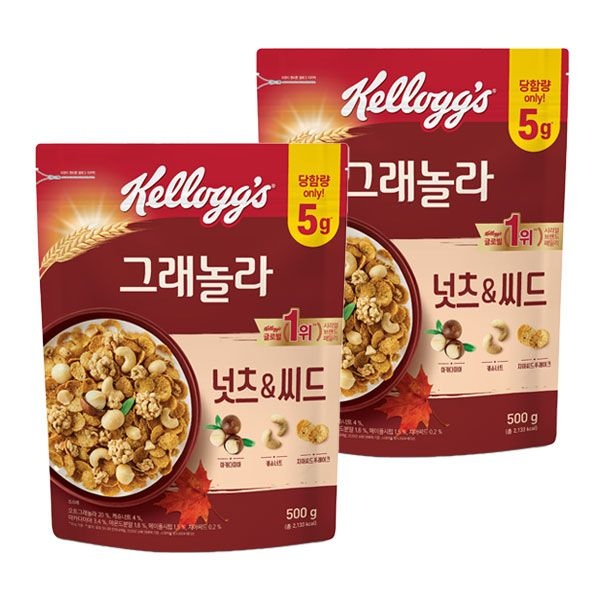 미니 시리얼 2봉 증정 + 넛츠앤씨드 그래놀라 500g*2개