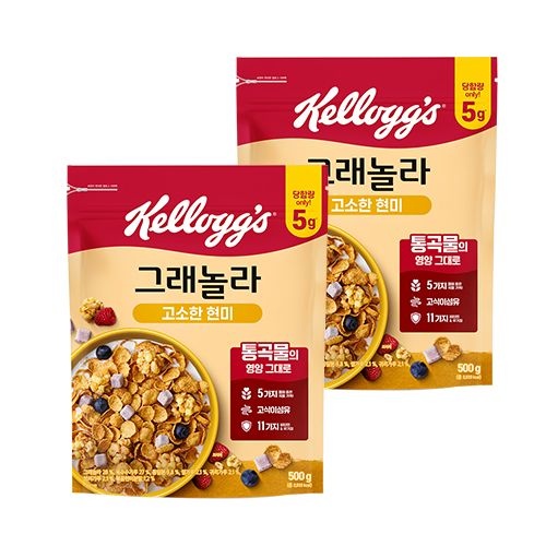 미니 시리얼 2봉 증정 + 고소한 현미 그래놀라 500g*2개