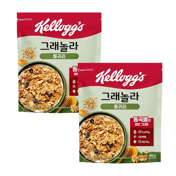 미니 시리얼 2봉 증정 + 통귀리 그래놀라 500g*2개