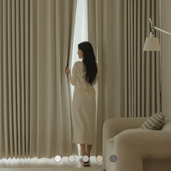 1+1 루체르 100% 빛차단 방한 방풍 린넨 암막커튼 아일렛형 3size, 4color