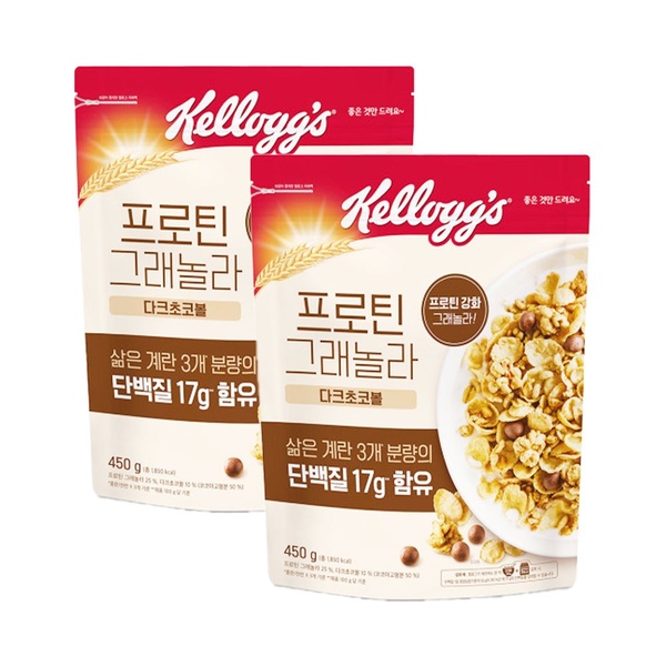 미니 시리얼 2봉 증정 + 프로틴 그래놀라 다크초코볼 450g*2개