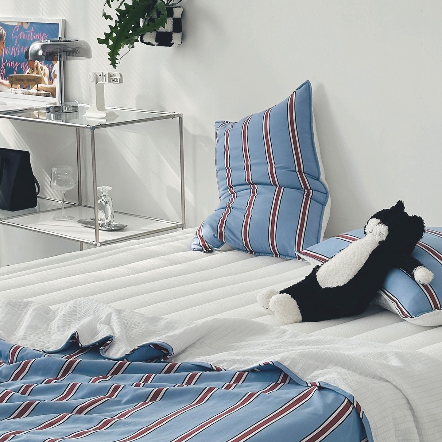 nubizio Deep sleep シアサッカー ストライプ 夏用 掛け布団セット［5