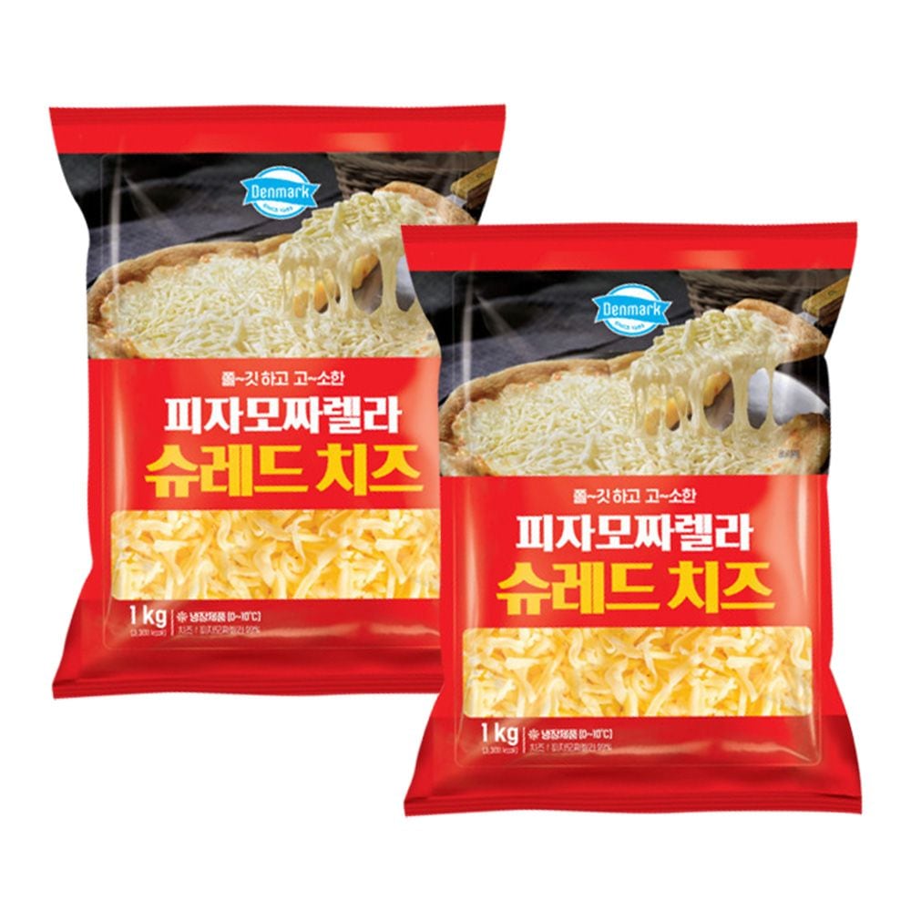 동원 덴마크 피자모짜렐라 슈레드치즈 1kg 2개