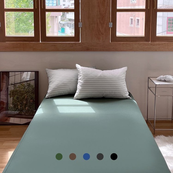 [15%쿠폰] 맞춤 무지 아사 순면 항균 사계절 매트리스 커버 4color 15size