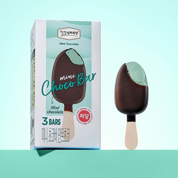상하목장 미니 초코바 민트초코 55ml*3입