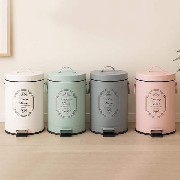 무소음 페달휴지통 클래식 더스트빈 5L/12L/ 20L쓰레기통
