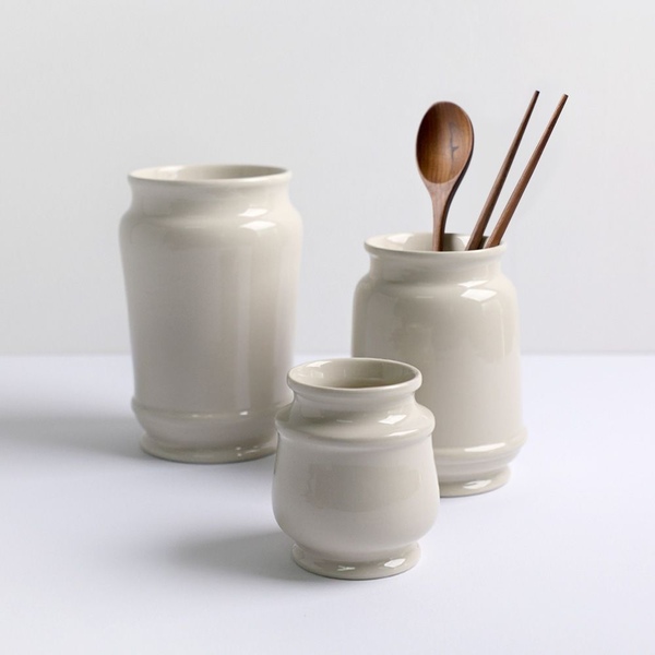 테논 도자기 티스푼 수저통 조리도구 보관통 3size 택1