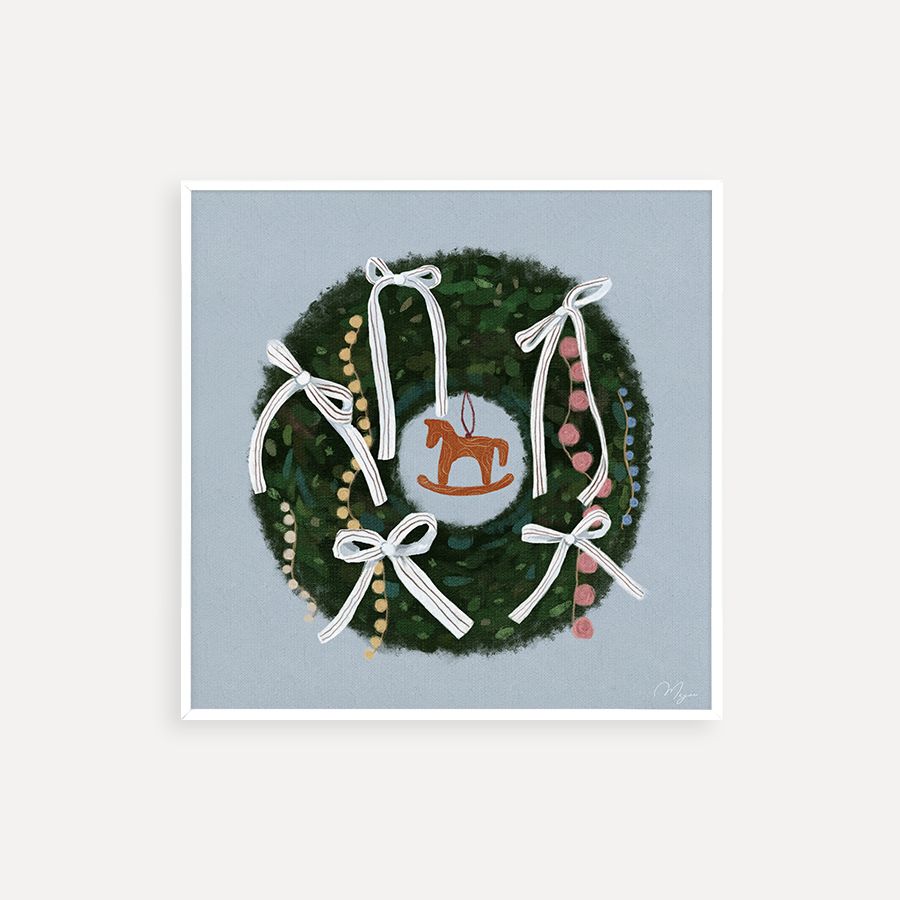 커런트브라운 Toy Wreath 미유 아트 프린트