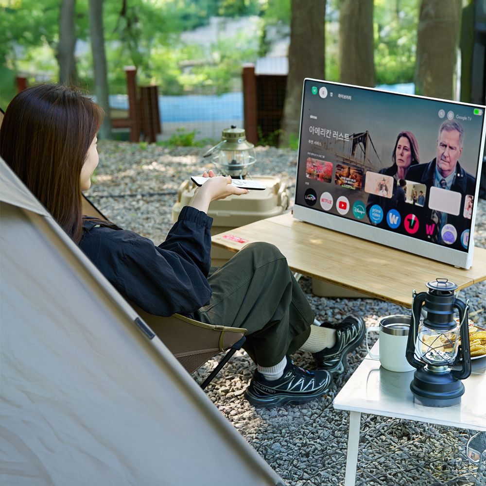 더함 무선 휴대용 포터블 캠핑용TV 81cm 32인치 QLED 구글5.0 TV