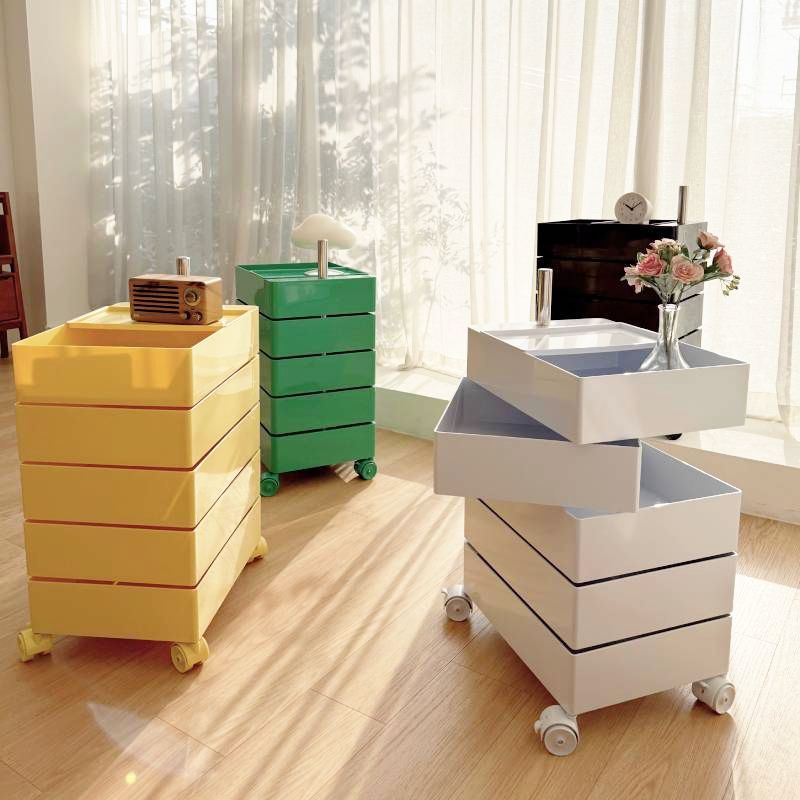 오늘의집 가쯔 3세대 이동식 360도회전 사각 5단 트롤리 8color