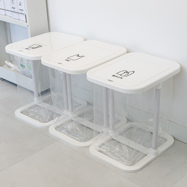 30L 대용량 분리수거함 비닐 거치 DIY