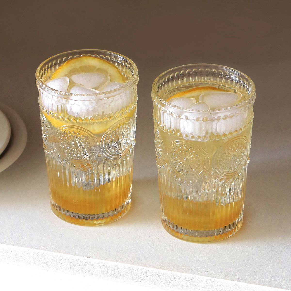 오늘의집 선플라워 하이볼잔 글라스 홈카페 345ml 2P세트 맥주잔 (선물포장 가능) 물잔 유리컵