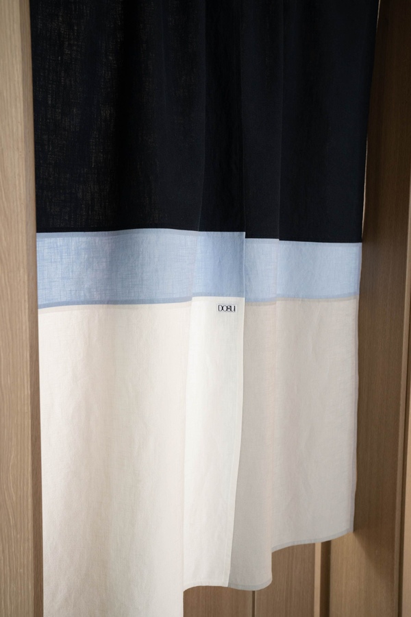 노르딕 컬러블럭 커튼 가림막커튼 테이블보 Linen Curtain