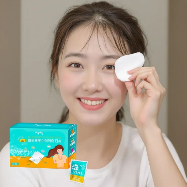 블루캐롯 티슈 아이케어 눈꺼풀 세정제 아이클리너 30매 1팩/2팩/3팩/4팩