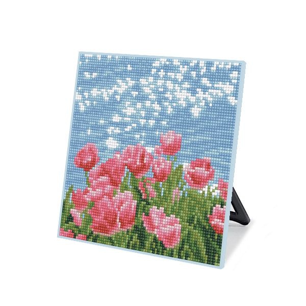DIY 보석십자수 스탠드형 큐트 20x20cm DS91_(소)강가의 튤립