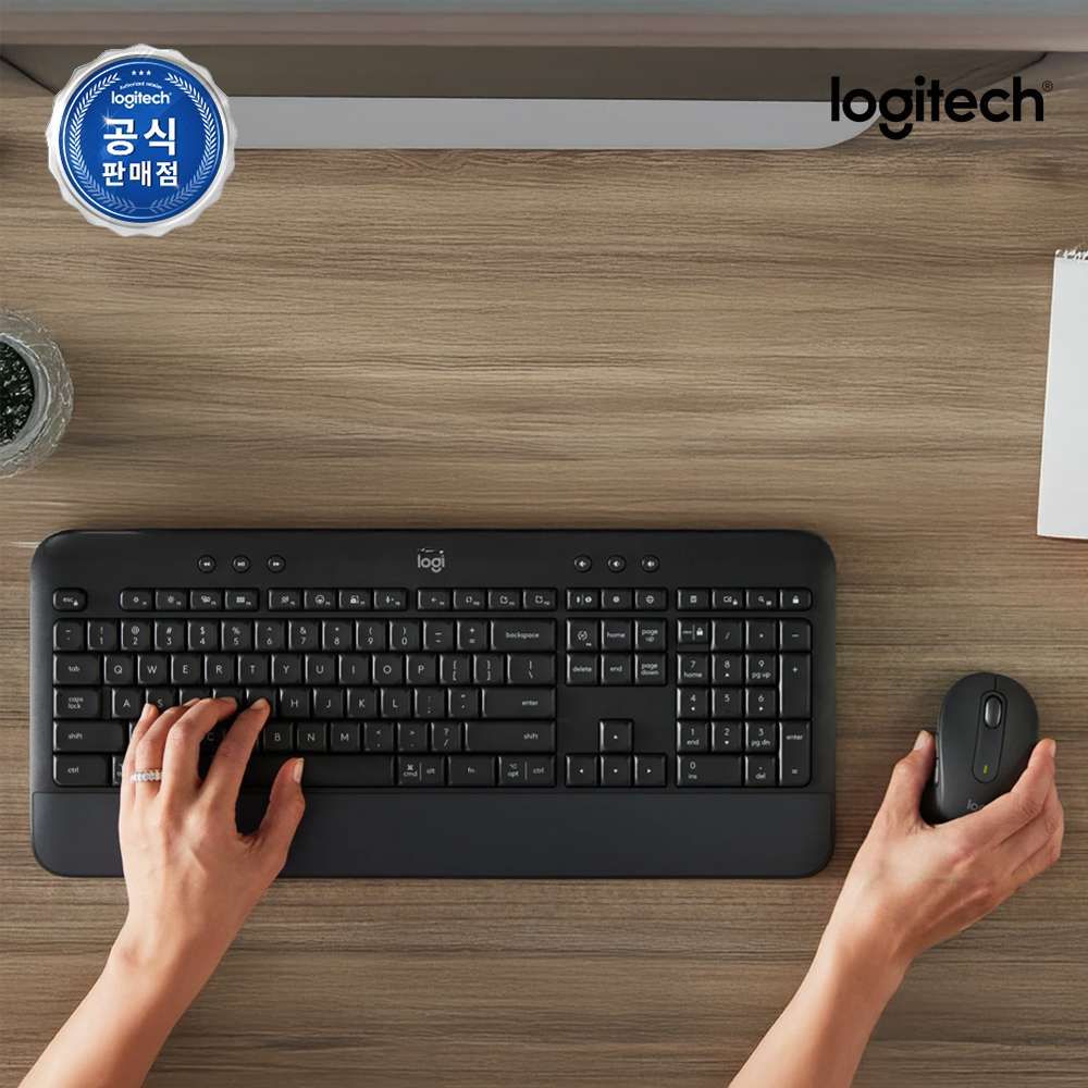 오늘의집 로지텍 로지텍코리아 공식 시그니처 MK650 콤보 무선 키보드 마우스 세트 블랙