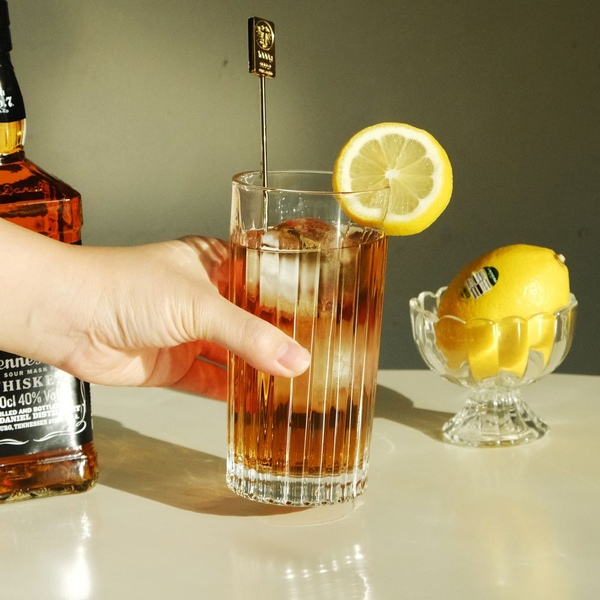 1+1 플리츠 일자 카페 유리컵 에이드잔 아이스잔 맥주잔 하이볼잔 420ml