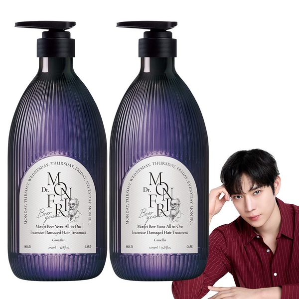 11만 PPM 맥주효모 콜라겐 단백질 탄력 볼륨 트리트먼트 1059ml 2개입