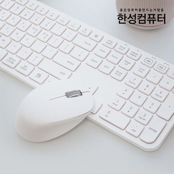 LKM500 Win/Mac 전환 무선 키보드마우스 세트 (화이트)