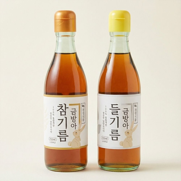 [1+1]통깨 100% 고소한 금방아 참기름350ml+350ml 외 들기름